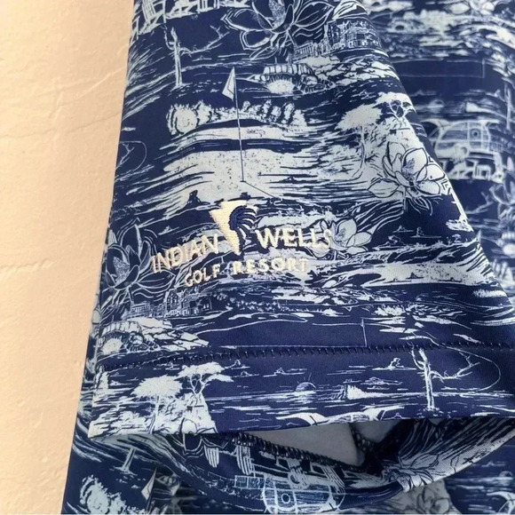 Peter Millar Summer Comfort Men’s L Blue Golf Landmark Performance Jersey Polo - Picture 9 of 14